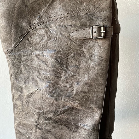 FRYE Dorado Tall Knee High Riding Boots in Distressed Grey Womens 11 - Picture 4 of 8